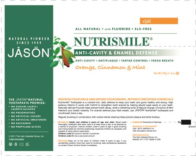Image Of Tube Label (J0154506 Nutrismile Orange Cinnamon Mint Gel Tube Label)